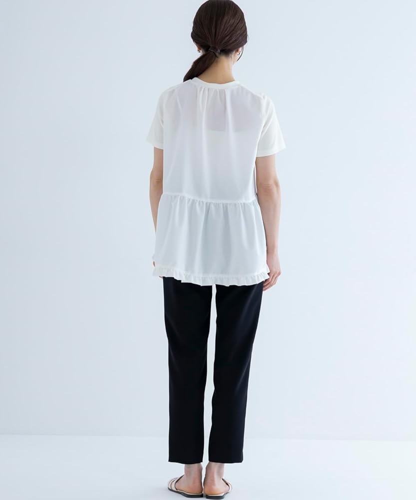 ★新品未使用★SONO レディハイブリットバックフリルヘムTeeプルオーバー Amazon | [ソーノ] プルオーバー レディハイブリッド バック